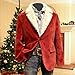 Men's Christmas Blazer Vintage Holiday Corduroy Suit Jacket Slim Fit Fashion Casual Sport Coat Trendy Winter Colthes
