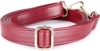 Purse Strap Replacement - Lichee Pattern PU Leather - 59 Inch Long for handbag Shoulder Bag - 2.5 cm Wide (Wine Red)