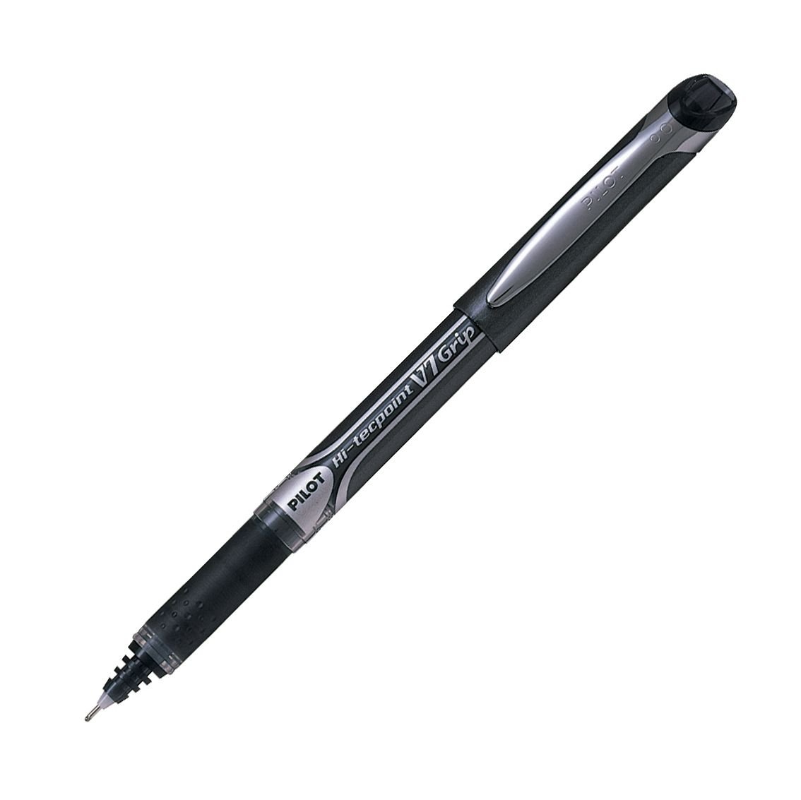 PILOT Hi-Tecpoint V7 Liquid Ink Rollerball Pens Medium Tip Black Pack of 3aa