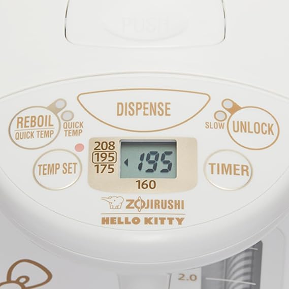Zojirushi x Hello Kitty Limited Mycom Water Boiler & Warmer, 9.8 gal 3 L Storage & Adjustable Heating Setting White