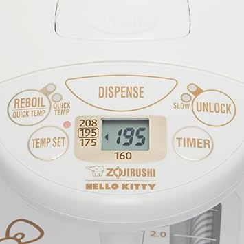 Zojirushi x Hello Kitty Limited Mycom Water Boiler & Warmer, 9.8 gal 3 L Storage & Adjustable Heating Setting White