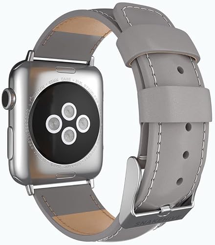 Miniatura 3 de Snakehive Correa de cuero genuino compatible con Apple Watch  Compatible con Apple Watch de 1.496 in 1.575 in 1.614 in 1.654 in 1.732 in 1.772 in