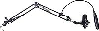 Vista 12 de VEVOR Micrófono USB, 192 kHz/24 bits, kit de micrófono de condensador profesional, con soporte de brazo de brazo, filtro pop, montaje de golpes