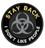 Biohazard Symbol Embroidered Applique Patch - Warning Logo Zombie Apocalypse Badge 2,5" - Iron On /