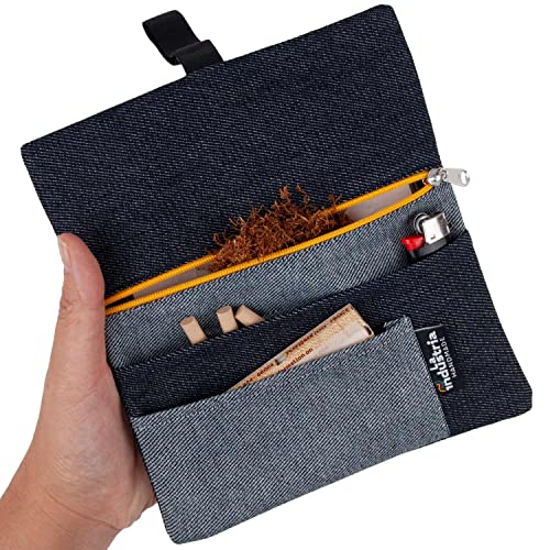 Tabaquera Funda para tabaco de liar vaquera - Pitillera Black Denim