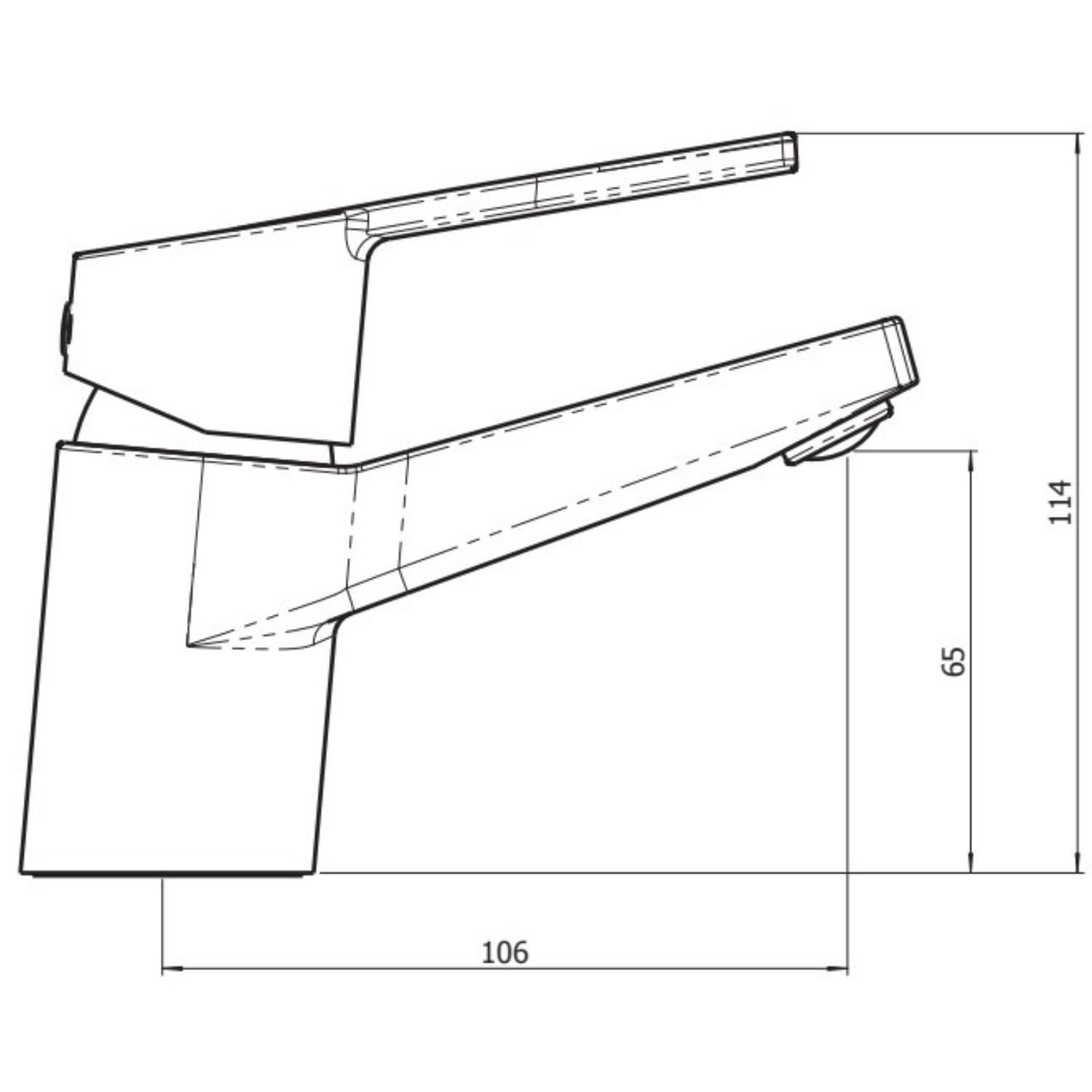 Xtreme - Grifo monomando para lavabo cromado | Grifo compacto de una sola palanca | Construcción de latón duradero | Moderno accesorio de baño