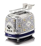 Ariete 155 Grille-pain Capri, 810 W, 2 tranches, 6 niveaux de grillage, plateau ramasse-miettes, fonction défrost, éjection automatique