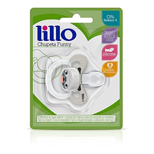 Lillo Chupeta Funny Animais Silicone Anatômico Cachorro Tamanho 2, Lillo, Bege, Tam 2