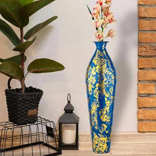 Image of 24 inches Metal Flower Vase for Home Decor Office Living Room Corner Decoration