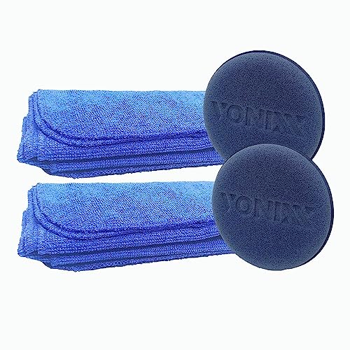 2 Aplicador Espuma Automotivo + Kit com 2 Pano Microfibra