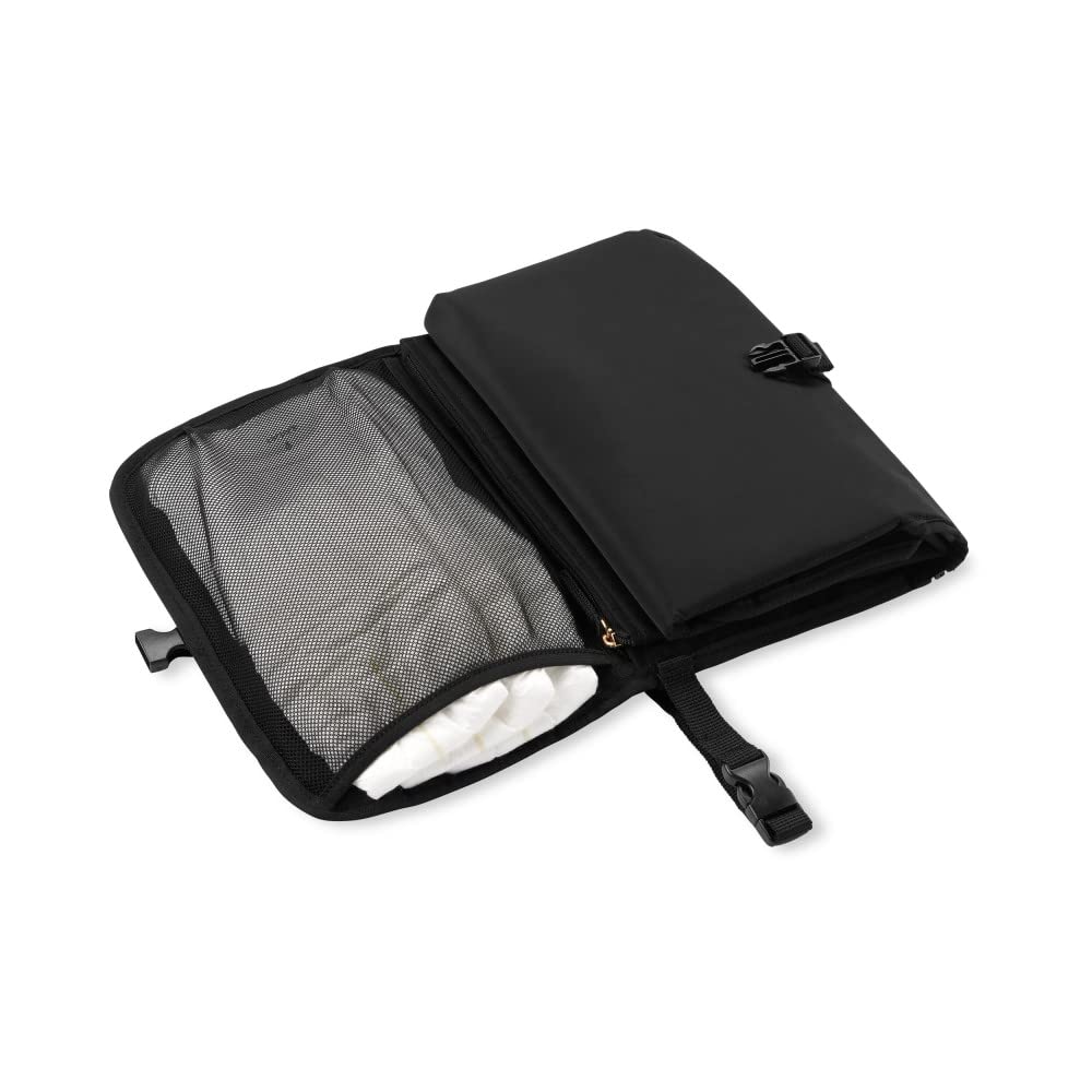 Skip Hop - Envi Luxe Eco-Wickeltasche, Schwarz, geräumige Wickeltasche für Babys und Kleinkinder, Organizer-Tasche mit vielen Fächern, leicht zu reinigen, ideal für unterwegs und als Mama-Tasche