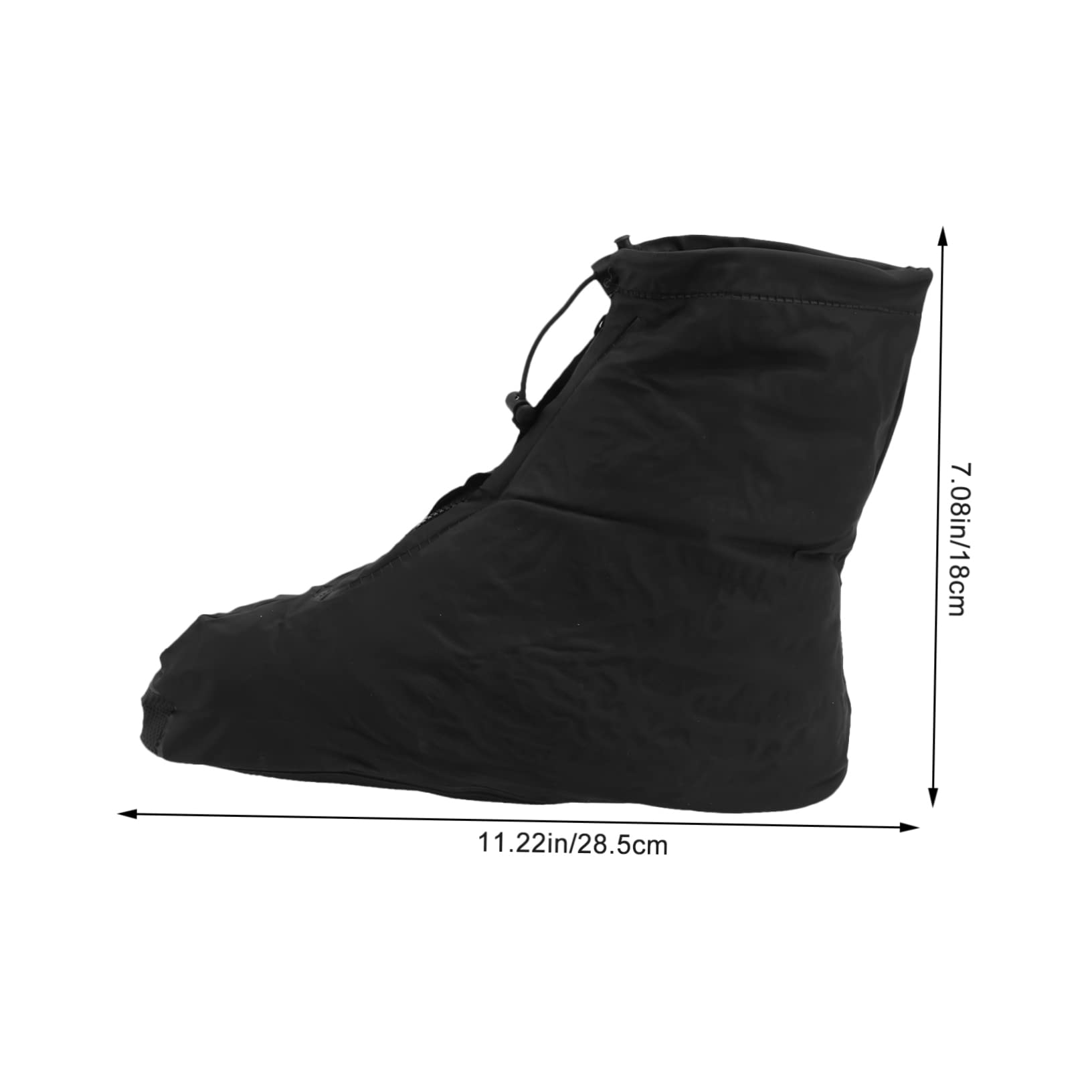 Mikikit Shoe Rain Covers Waterproof Overshoes for Men Zipper Elastic and Non-Slip Design