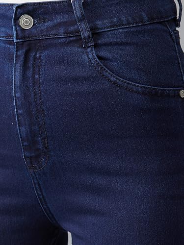 Image of Dolce Crudo Women's Skinny Fit High Rise Cropped Length Stretchable Denim Jeans