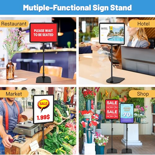 Support de panneau pour dessus de table publicitaire en métal horizontal vertical - 7