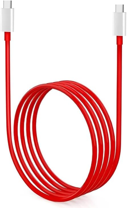 Type-C to Type-C Cable for Kia Stinger Original USB Data & Charging Cable PD Dash WRAP Fast Charging 60W High Speed Rapid Fast Turbo QC 3.0 Charging Cable (Red, 4Amp, VR.A5)