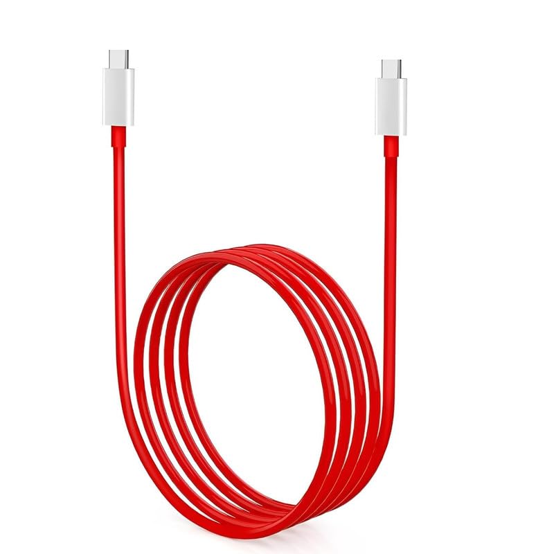 Type-C To Type-C Cable For Chevrolet Beat Original USB Data & Charging Cable PD Dash WRAP Fast Charging 60W High Speed Rapid Fast Turbo QC 3.0 Charging Cable (Red, 4Amp, SG.A5)