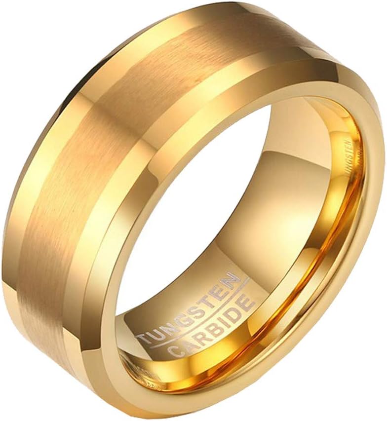 Men's Tungsten Carbide Matte Finished Ring Simple Classic Wedding Band image 5