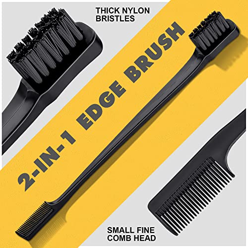 4Pcs Detangling Brush And Comb Set For Curly Hair - Beature Wide Tooth Comb For Curly Hair, 9-Row Cushion Nylon Bristle Brush And Detangler Brush For 3/4Abc Hair, Edge Control Hair Brush Comb, Hair Care Combination For Men, Women And Kids #TOP2