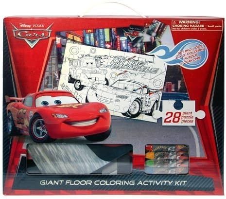 Cars Disney Pixar Giant Floor 28 Piece Puzzle & Coloring Activity Kit ...