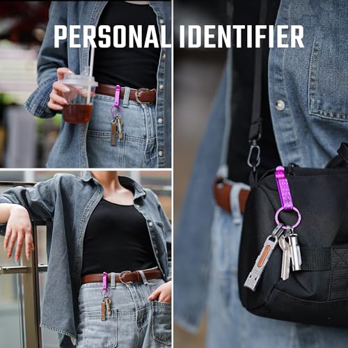 Image of KeyUnity KM00 Titanium Belt Loop Keychain Clip Double Side Quick Release Key Holder with Detachable Key Ring