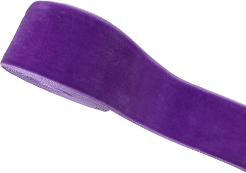 Miniatura 4 de MMvolesy Cinta de terciopelo de una sola cara verde oscuro de 3 yardas, 1.496 in (1.5 pulgadas), utilizada para embalaje de regalos, árbol de