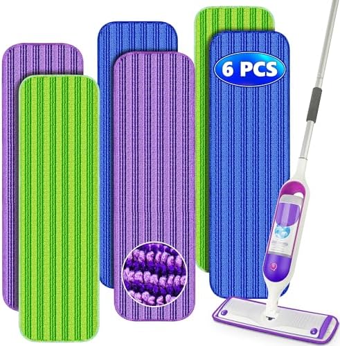 Reusable Mop Pads Compatible with Swiffer PowerMop, Microfiber Mo...