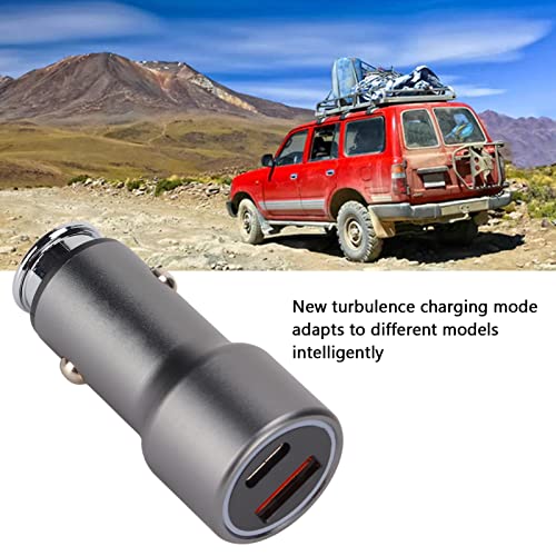 Carregador USB C para carro, tomada de carregamento rápido de porta dupla de 12 V 24 V para iOS 13,