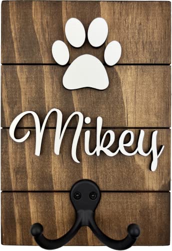 Personalized Dog Leash Holder 3D Letters, Custom Pet Leash Holder