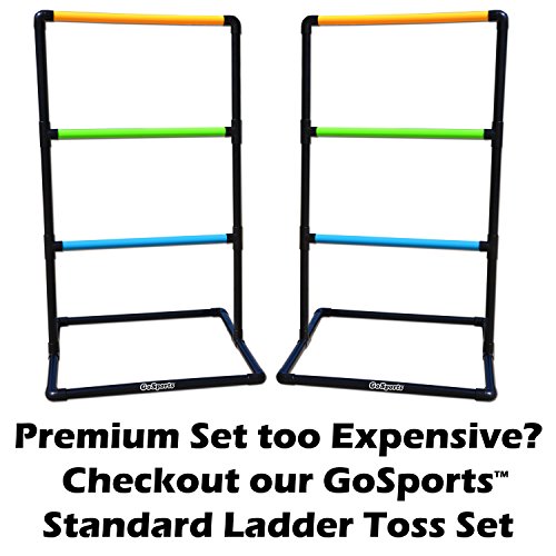 GoSports Premium Ladder Toss Outdoor Game Set with 6 Bolo Balls, Travel Carrying Case and Score Trackers