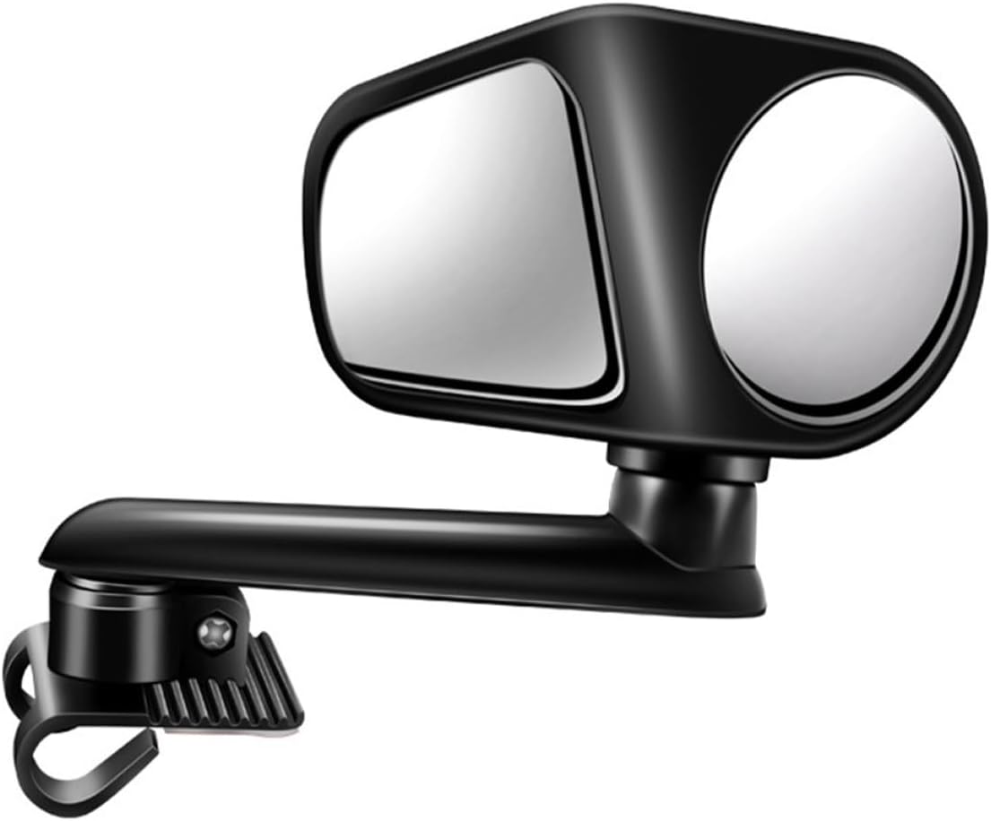 Car Blind Spot Mirror 360° Adjustable Rear View Mirror with Plastic and Glass for Vehicle Side and Rear Wheel Blind Zone Safety Aid