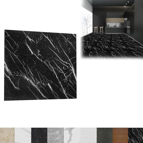 LZQ PVC-Golvbeläggning Vinylgolv Självhäftande 30 × 30 cm Vinylkakel Golvplattor för Vardagsrum Kök, Slitstark Vattentät (Modell I, 27 Stycken, 2,51 m²)