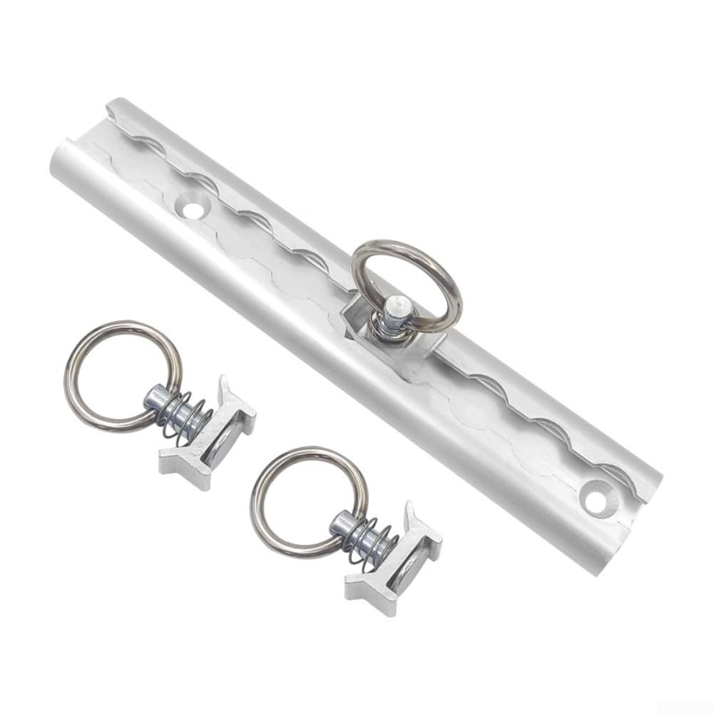 500mm Aluminium L‑Schiene mit Abdeckungen und Befestigungselementen, Edelstahl‑Schrauben, 48 Montage­Schlitze, robuste Ladungssicherung für Anhänger, LKW und Wohnmobile