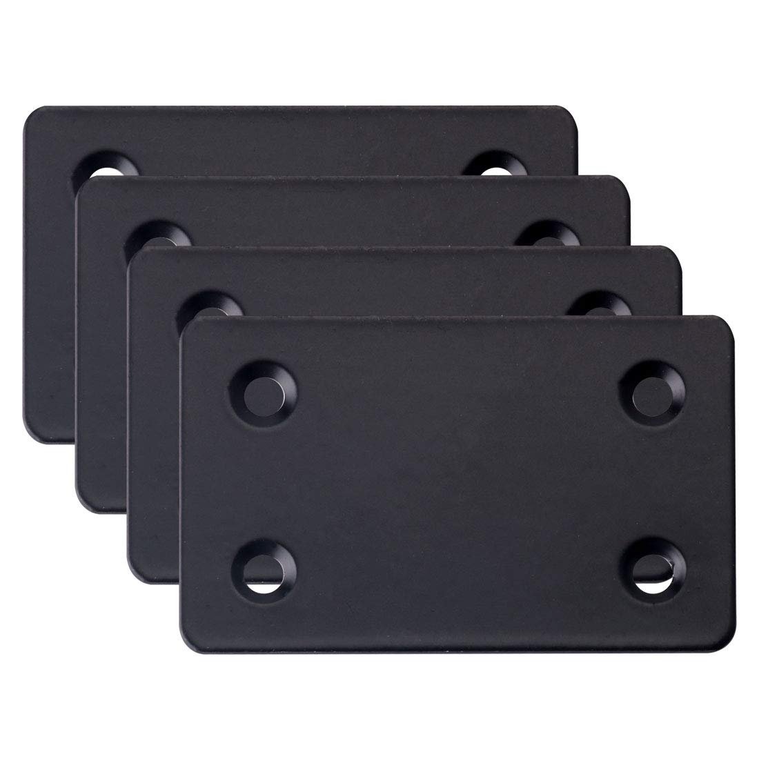 uxcell Straight Bracket Stainless Steel 60x38mm Flat Brace Corner Fastener Connector Great Helper for Wood Chair Bookshelf Board Window Furniture