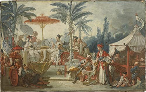 Toile murale Le Repas de l'Empereur de Chine pour habiller un grand mur vide 60x90cm