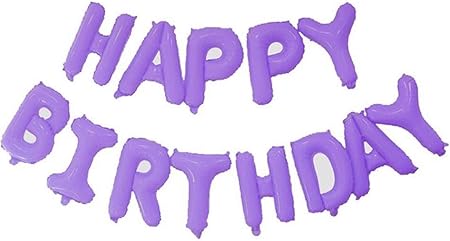 Amazon パーティーパーク Happy Birthday アルファベット バルーン パープル 紫 誕生日 お祝い バースデー 飾り付け 装飾 デコレーション 風船 バルーン おもちゃ