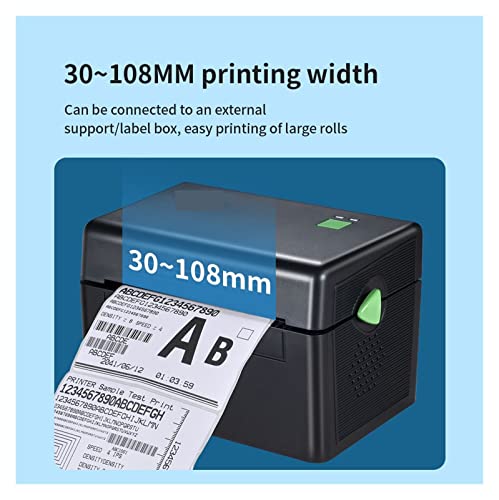Image of 4 Inch Label Printer Portable Functional Thermal Printer Support USB Interface 152mm /s Barcode Printer Black White(DT108B White)