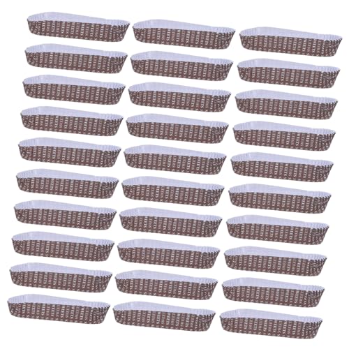 Unomor 100 Pcs Disposable Snack Trays Hot Dog Trays Grooves for Secure Food Holding