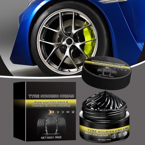 Cera para llantas de auto 50g brillo negro intenso miniatura 4