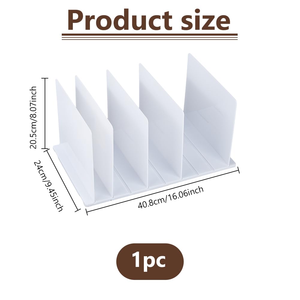 DICOSMETIC Organizador de bolsos ajustable de 4 capas para el armario blanco ajustable separador de estantes 24 x 40,8 x 20,5 cm estante de almacenamiento de bolsos para armarios organizador de bolsos