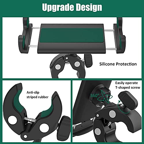 Cuxwill Spin Bike Tablet Mount For 4-13" Tablet & Smartphone, Portable Bicycle Holder Clamp For Indoor Gym Treadmill, Spinning, Elliptical, Stationary Bike, Golf Cart, For Ipad Pro Mini Air, Iphone #TOP3