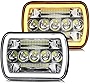 CO LIGHT 5x7 7x6 Inch Rectangle Led Headlight Bright High Low Beam H6054 White Amber DRL, Compatible with XJ Wrangler YJ Replacement H5054 H6054LL, 2PCS