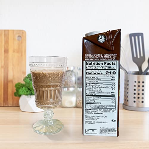 Prairie Farms - Shelf Stable Whole Chocolate Milk - Uht Milk - Product Of Usa - 1 Quart (32 Fl. Oz) Boxed Milk - Whole Milk Vitamin D - Ultra Pasteurized Milk. Farmer Owned And Locally Produced Since 1938 #TOP4