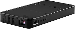 Mini Projetor Portable Smart Compatible for Android9.0 WiFi Video Pico LED DLP Projector Home Theater Full HD 1080P 4K 3D Cinema (Color : Black, Size : AU Plug)