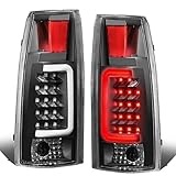 DNA MOTORING TL-C10-LED-3D-BK-CL LED 3D Tail Light Assembly Driver & Passenger Side [Compatible with 99-00 Escalade / 92-94 Blazer / 88-99 C1500-3500 ]