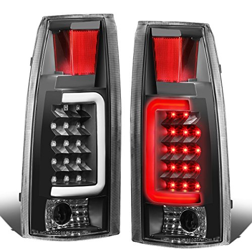 DNA MOTORING TL-C10-LED-3D-BK-CL LED 3D Tail Light Assembly Driver & Passenger Side [Compatible with 99-00 Escalade / 92-94 Blazer / 88-99 C1500-3500 ]