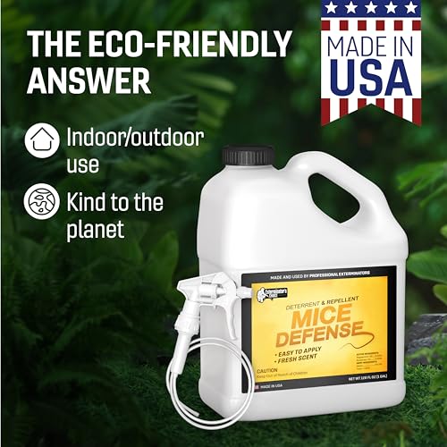 Exterminators Choice Mouse Defense Spray - 1 Gallon (128 fl oz) - Peppermint Scent - Indoor & Outdoor Use: Lawn, Garden, Attic, Garage - Safe for Kids & Pets - Thumbnail 4