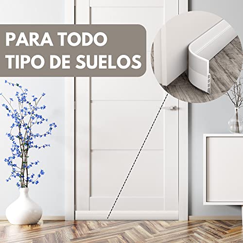 Miniatura 4 de Vellure Burlete Puerta Entrada Contra Corrientes De Aire - Nuevo Burlete Puerta Exterior Autoadhesivo Rápido Y Sencillo Insonorización, Protección Contra El Frío Y Sellado 1x Blanco