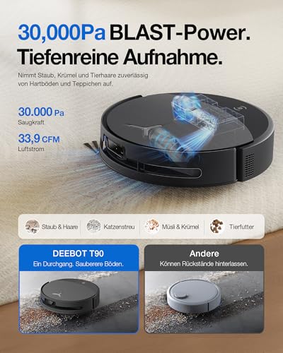 ECOVACS T90 PRO Omni Saugroboter mit Wischfunktion 30.000 Pa, PowerBoost – Ansicht 2