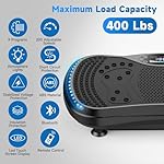 Vibration Plate Exercise Machine for Lymphatic Drainage, Vibration Machine for Full-Body Weight Loss Shaping, Vibrate Fitness Platform 400 Lbs & 200 Adjustable Speeds for Women Men Home - Image 3