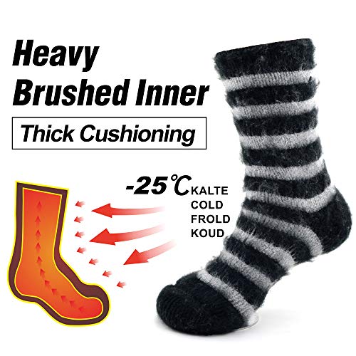 Image of Busy Socks Winter Warm Thermal Socks for Men Women Extra Thick Insulated Heated Crew Boot Socks for Extreme Cold Weather